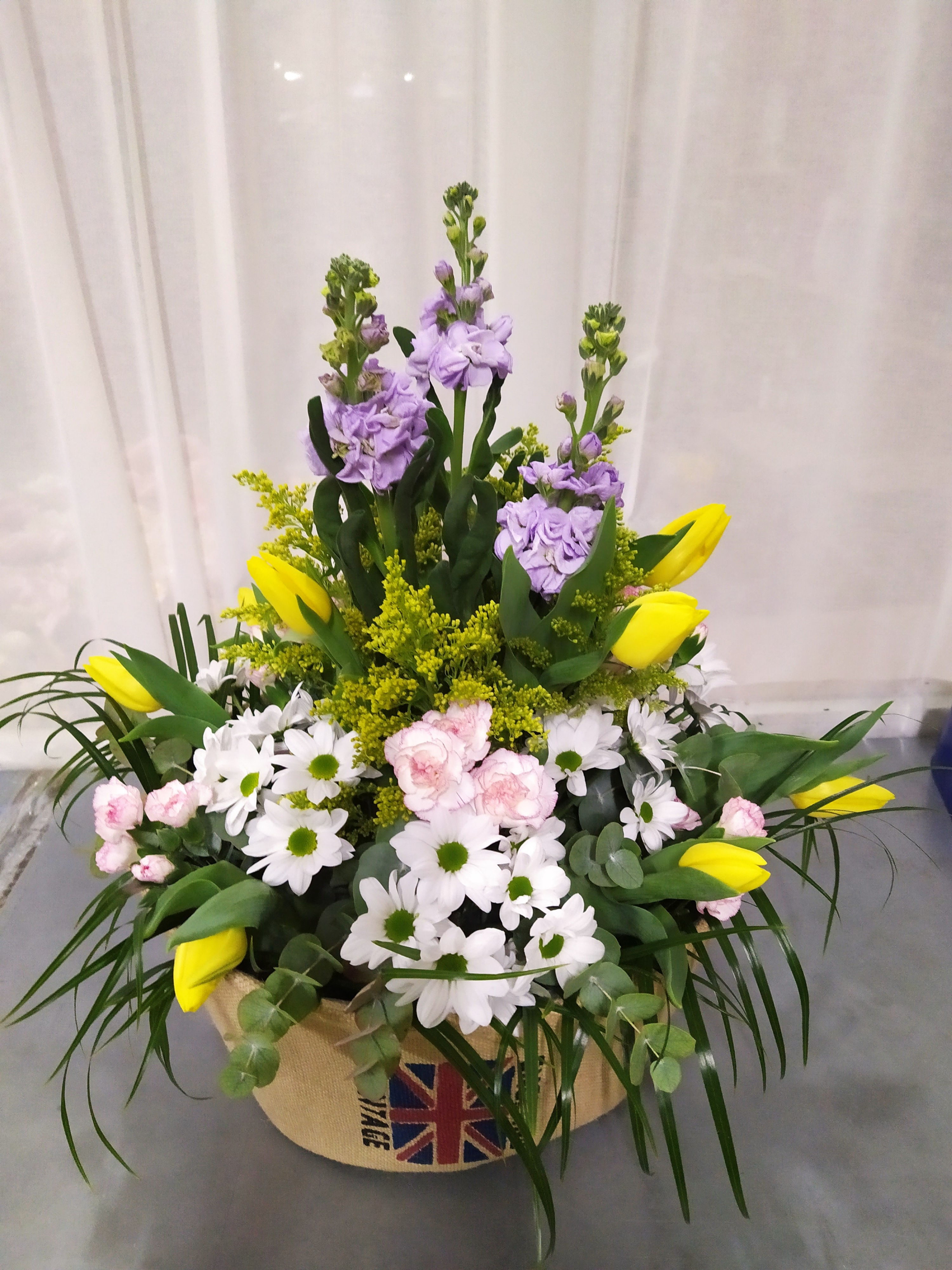 Centro con flor variada