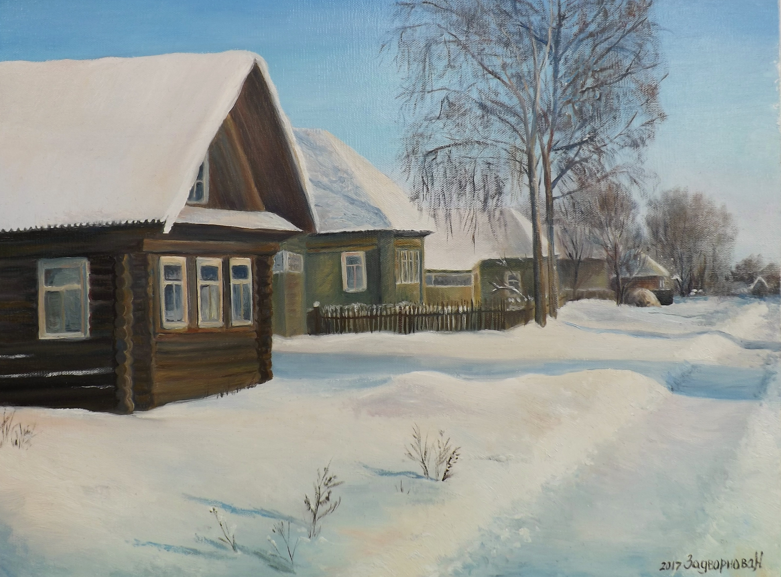 Зимняя улочка,30 х 40