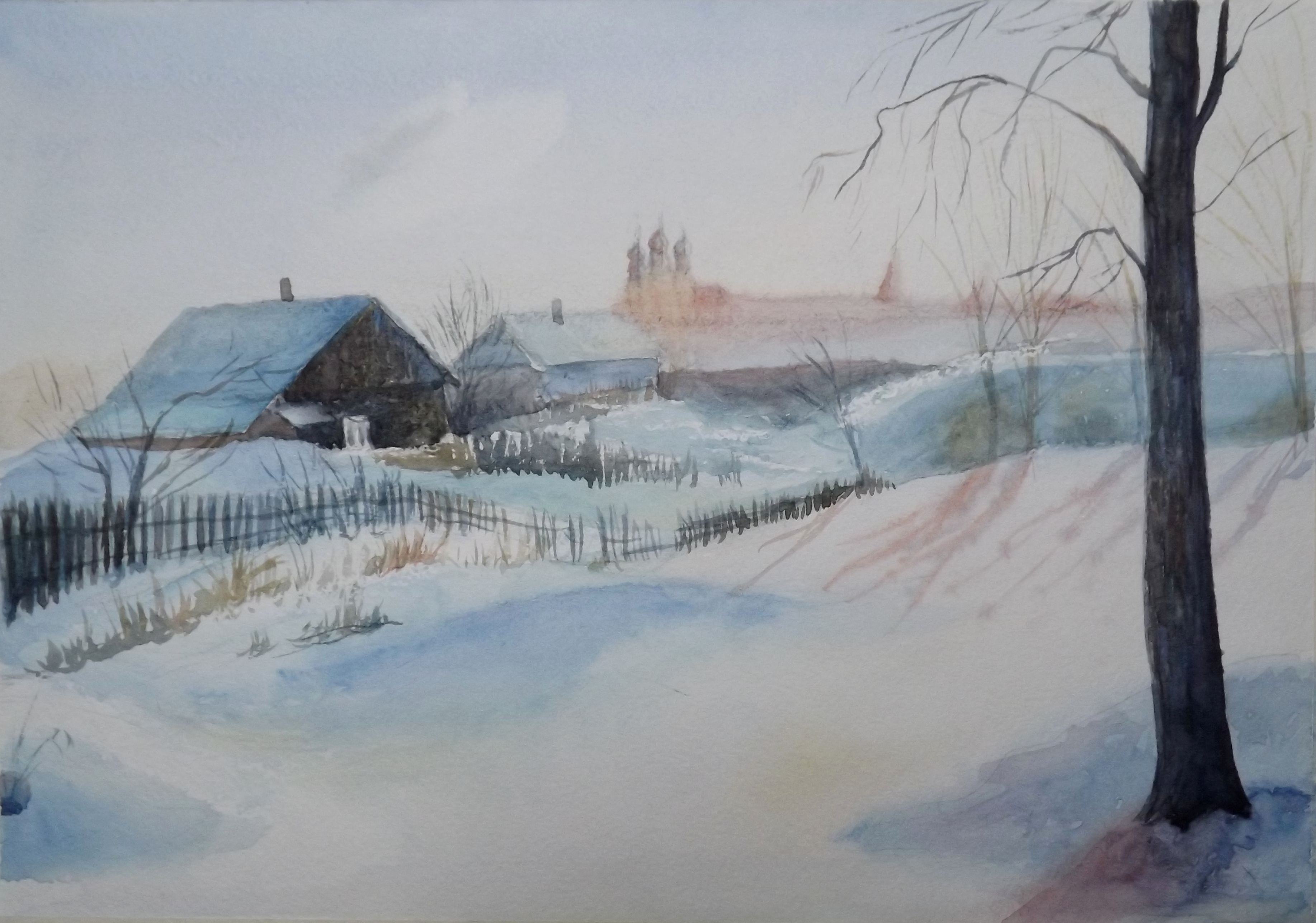В конце февраля, 21 х 30