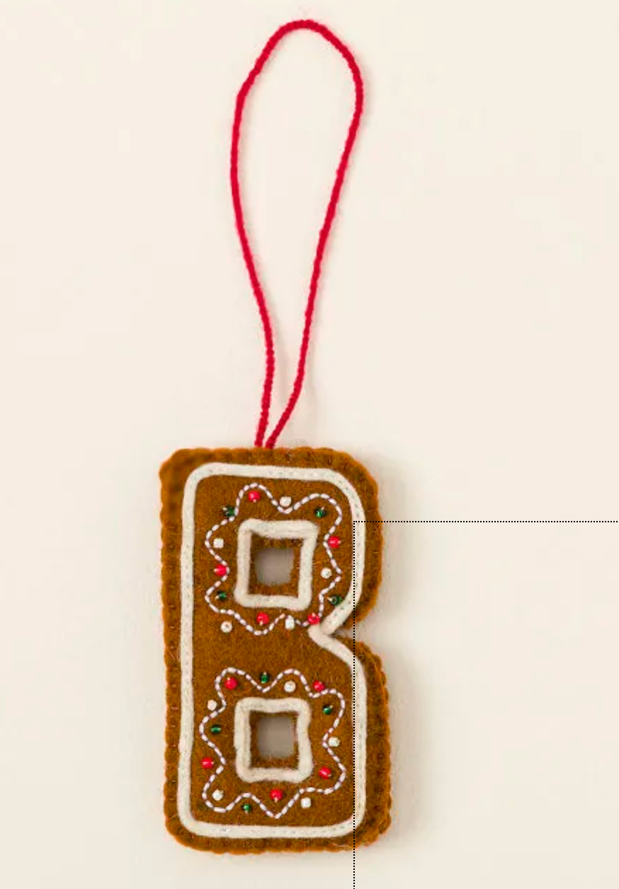 Thumbnail: Gingerbread Letter Ornament