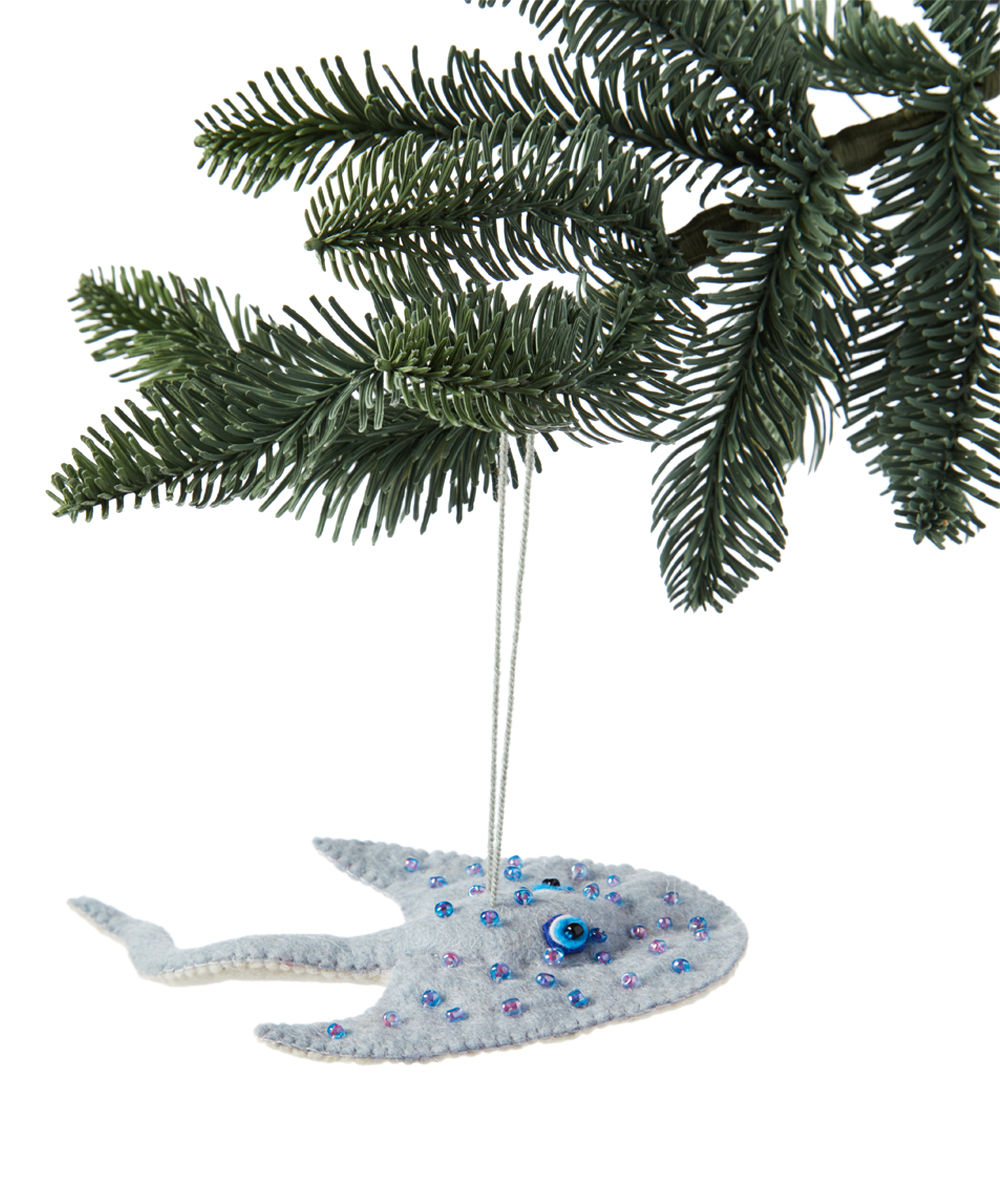 Grey Stingray Ornament