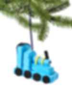 Blue Train Ornament