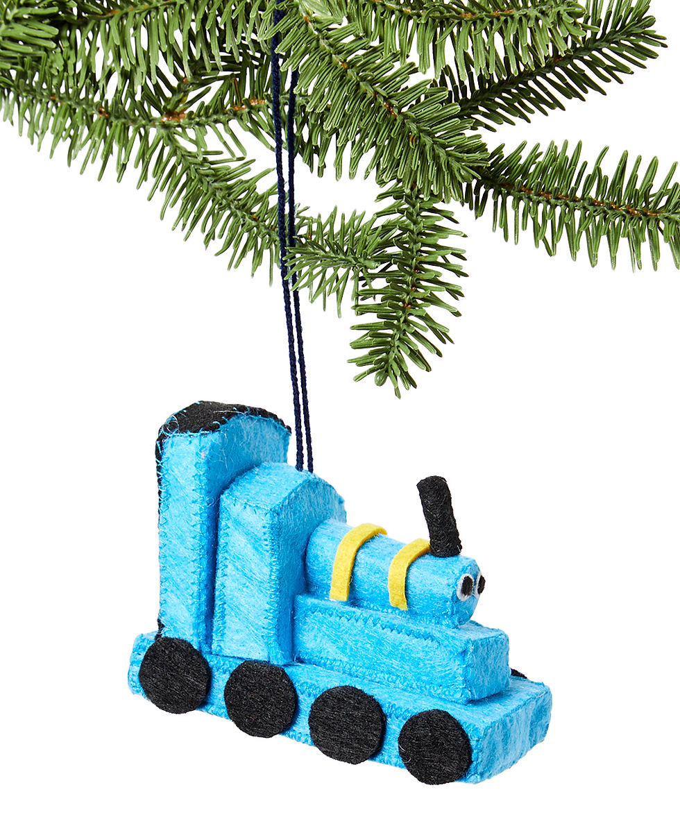 Blue Train Ornament