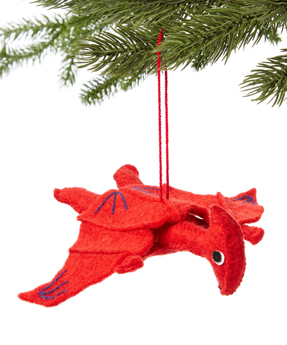 Pterodactyl Ornament - Red