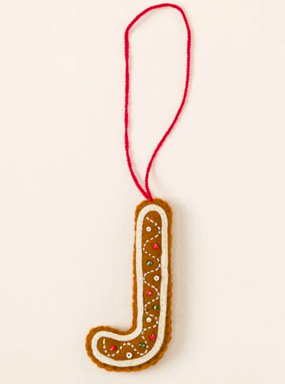 Thumbnail: Gingerbread Letter Ornament