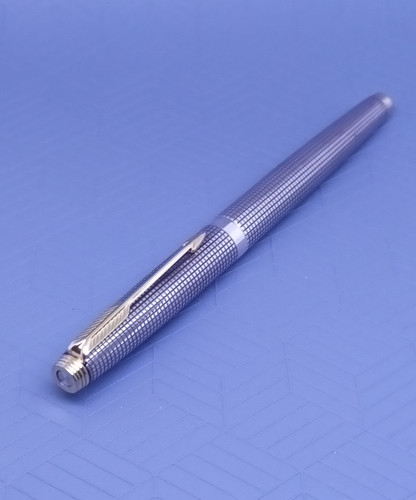PARKER 75 Sterling Silver Cisele Fountain Pen, 14K 