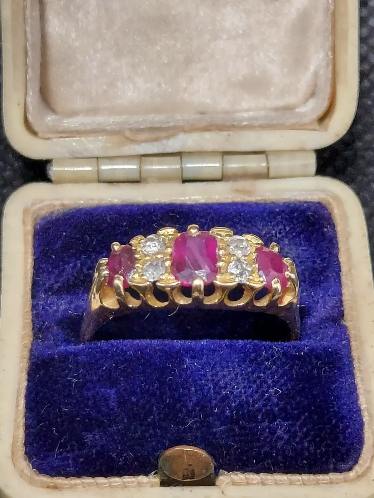 Victorian 18ct Gold, Diamond And Ruby Ring