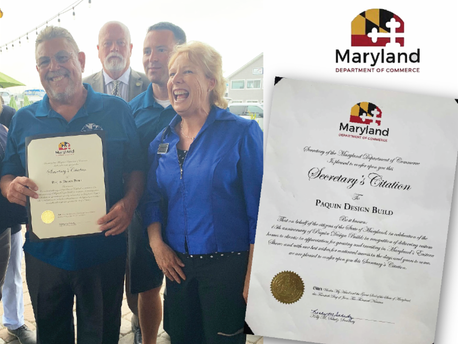 Paquin Design Build is Awarded Secretary's Citation