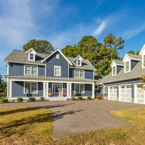 New Waterfront Home Design and Build by Eastern Shore Home Builder, Paquin Design Build.