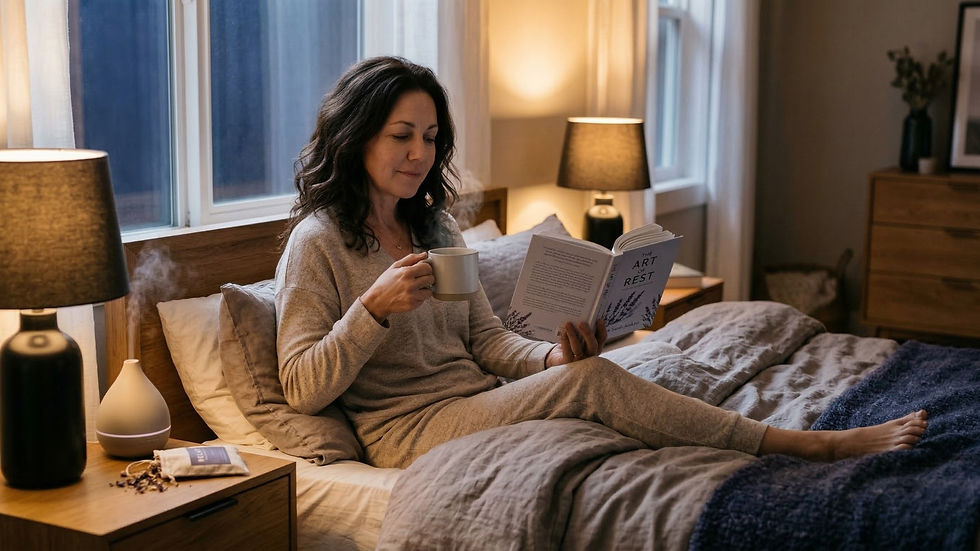 Relaxing bedtime routine to support better sleep during perimenopause