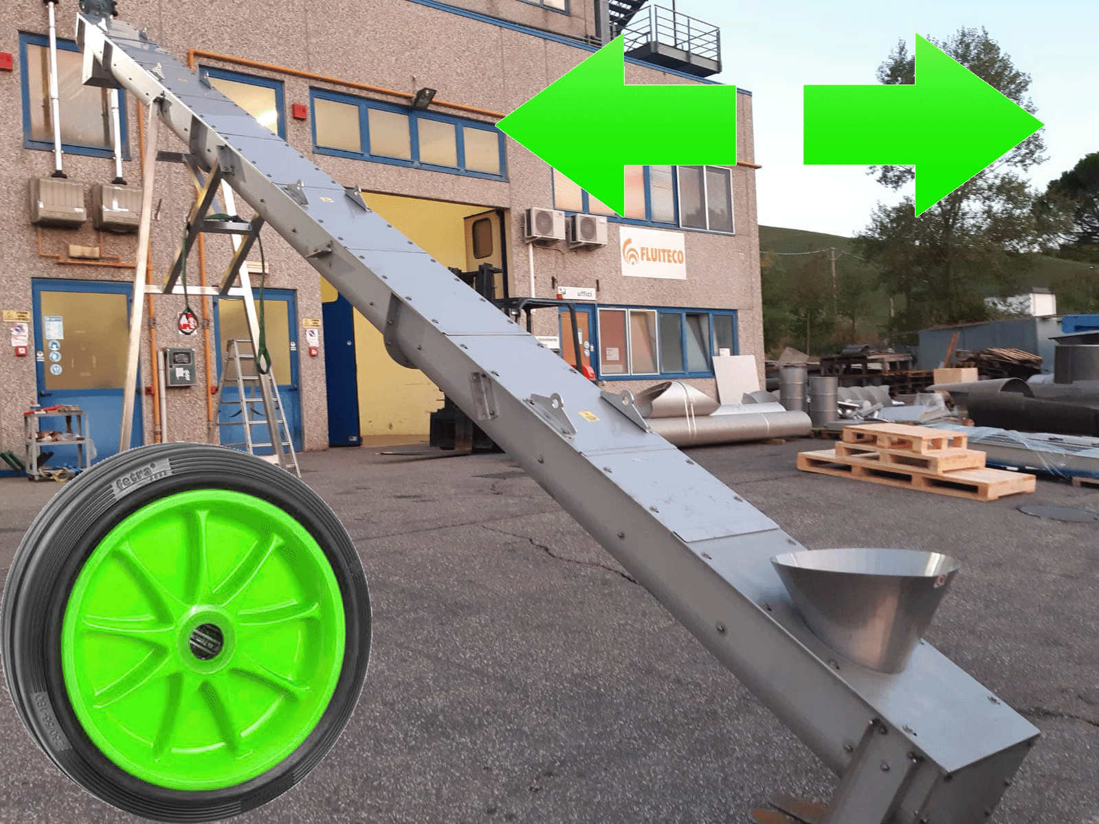 Swinging Screw Conveyor has been Motorized!