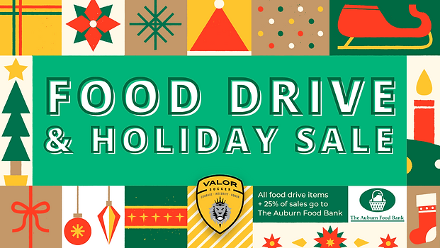 Valor Soccer Food Drive & Holiday Sale