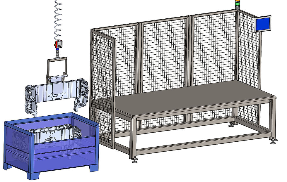 Even handling welding robots is an easy task for the balancer ezzFLOW.