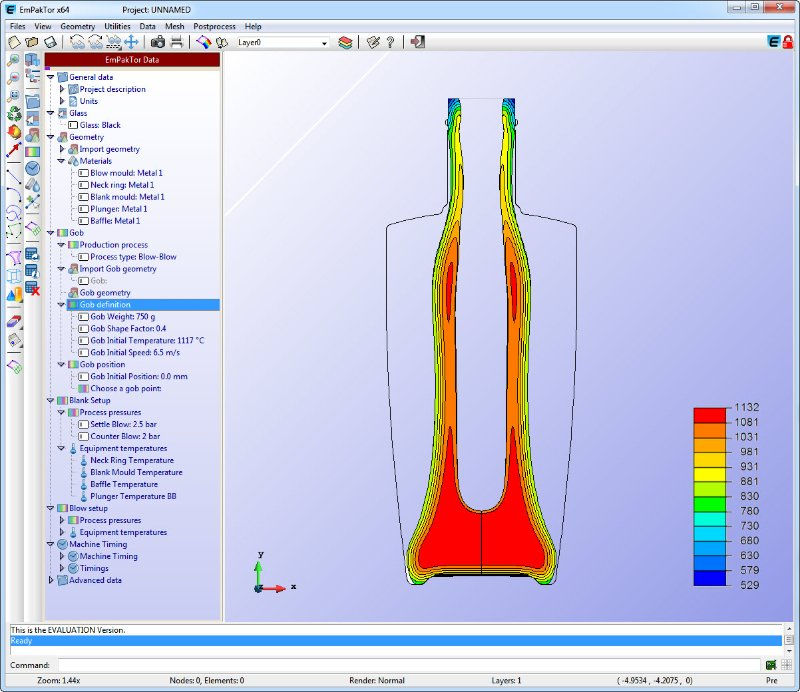 Figure 10: Client's Black Glass thermal profile