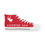 Thumbnail: OFFICIAL COUNTRY BOY Men's High Top Sneakers (Red & White) Double Icon