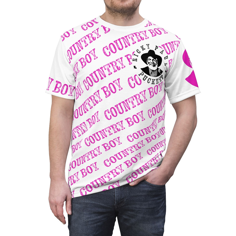 Thumbnail: Man wearing a white t-shirt with pink 