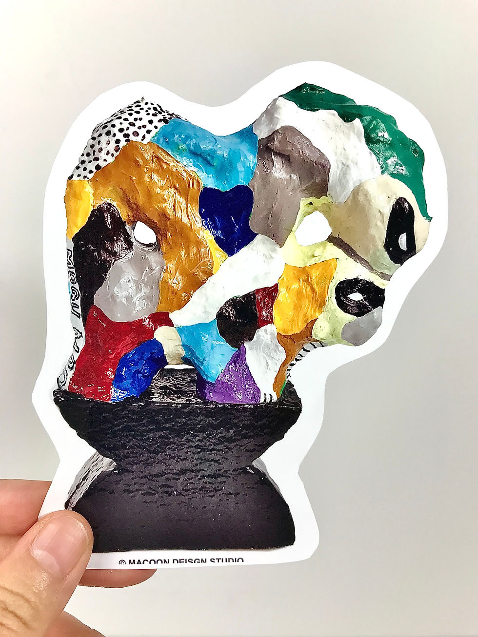 Unique giant sticker set of 2  "MOGU MOGU"