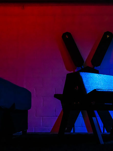 Boudoir with King Sie Bed, Spanking Bench and St Andrew's Cross