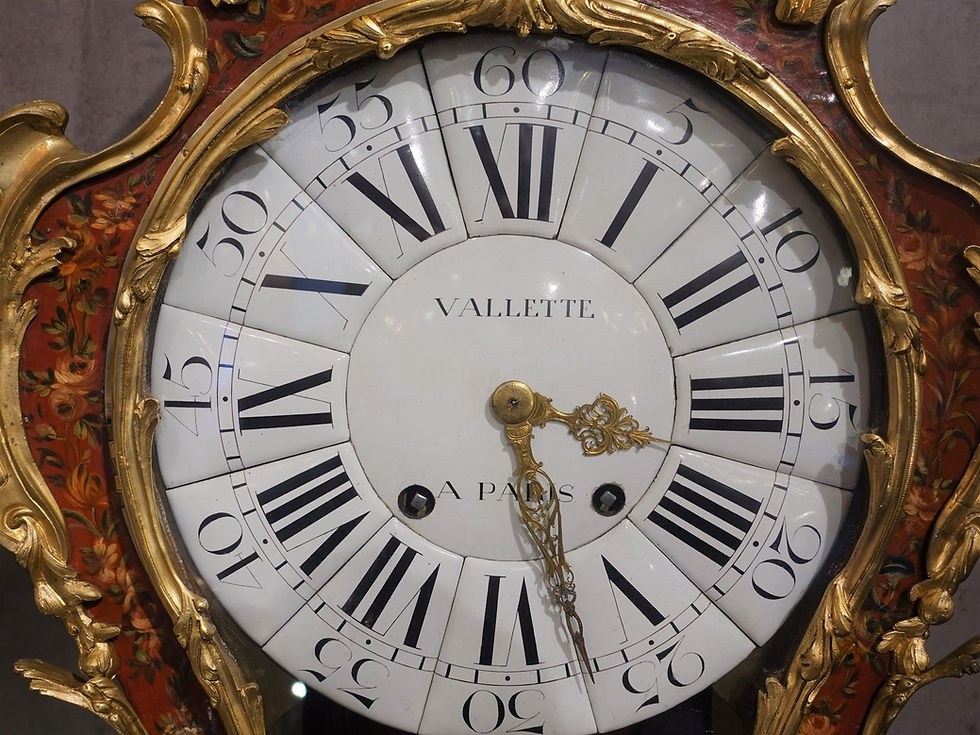 Miniature : Cartel et sa console d'époque Louis XV signé Vallette à Paris