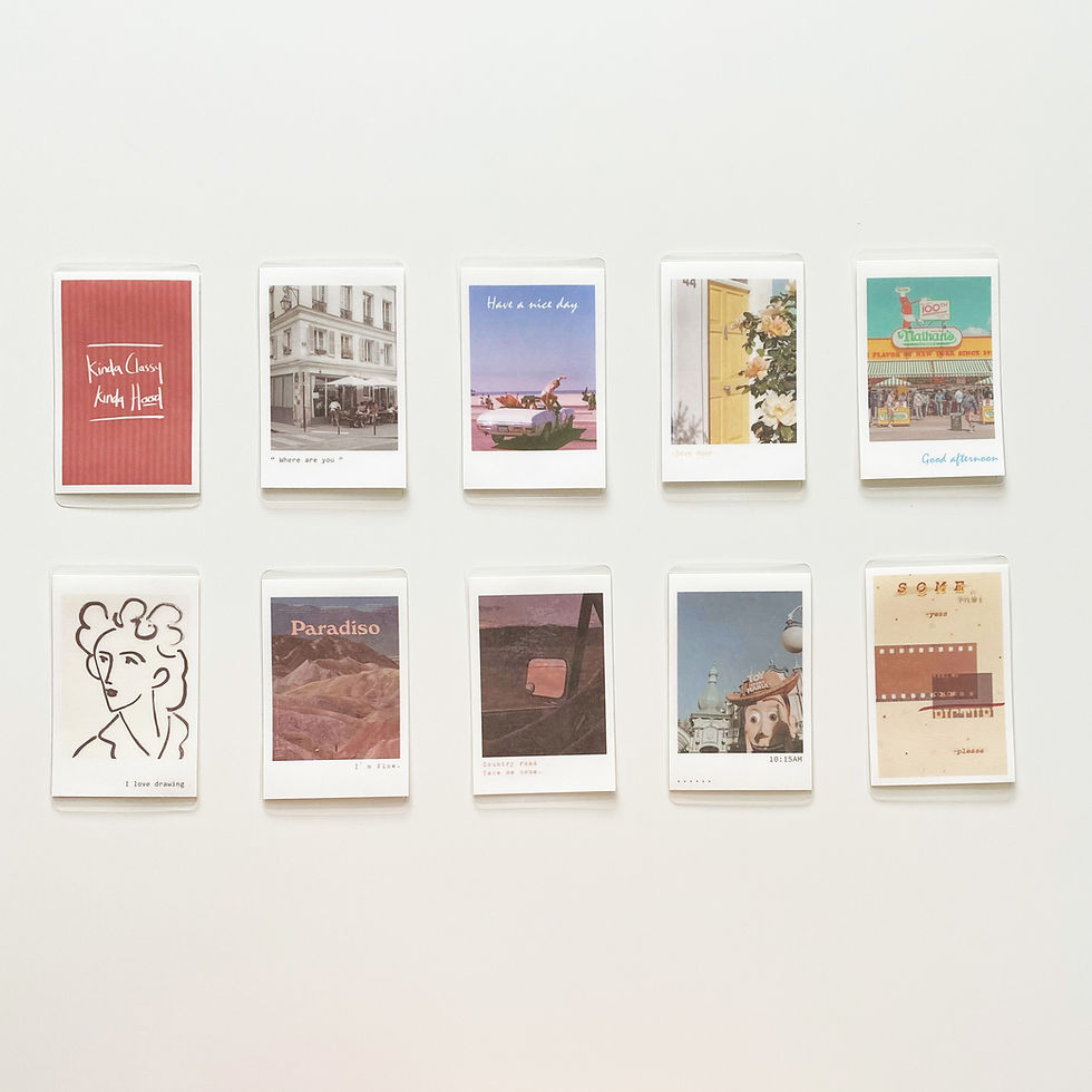 Thumbnail: Set of 10 Vintage Laminated Bookmarks
