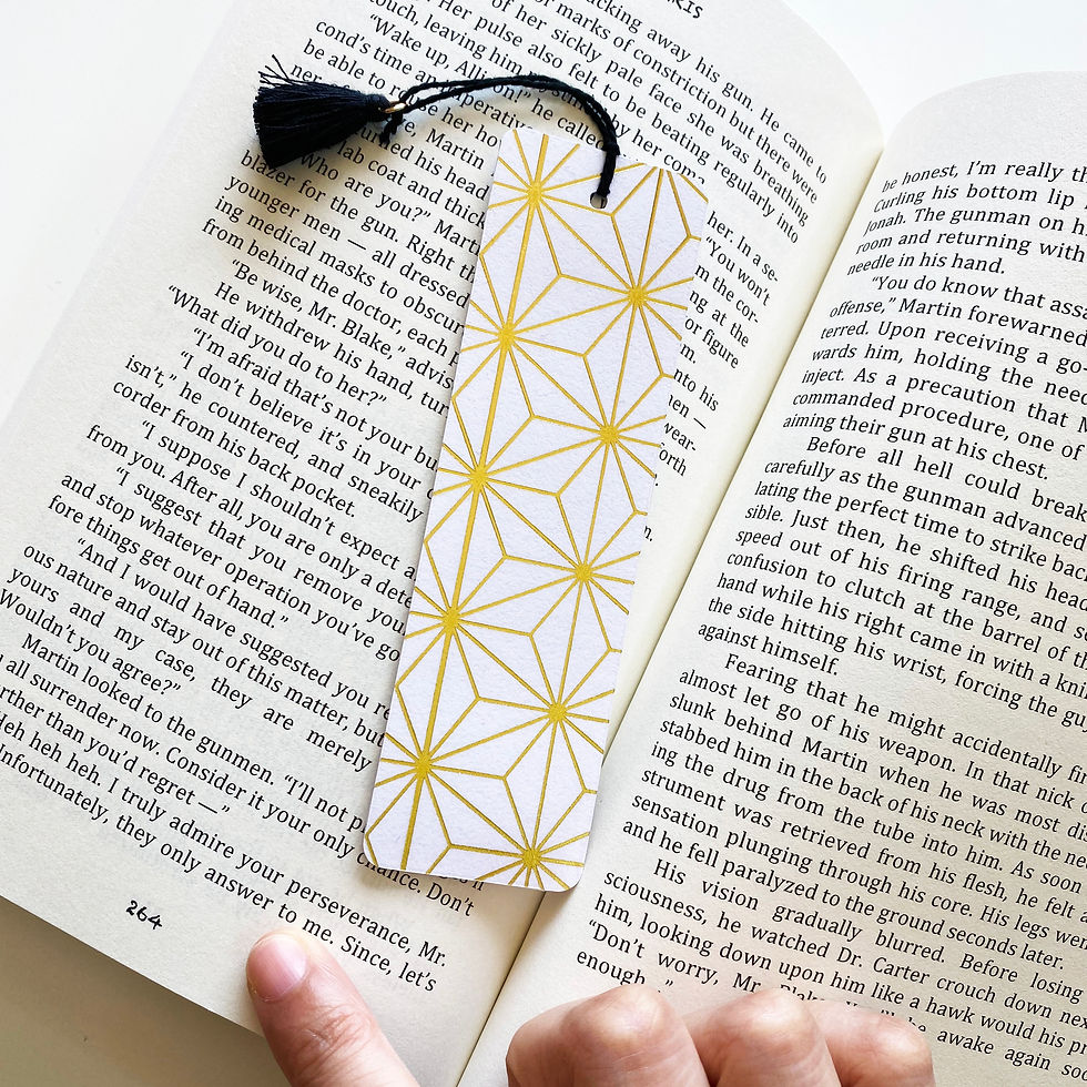 Gold Geometric Bookmark