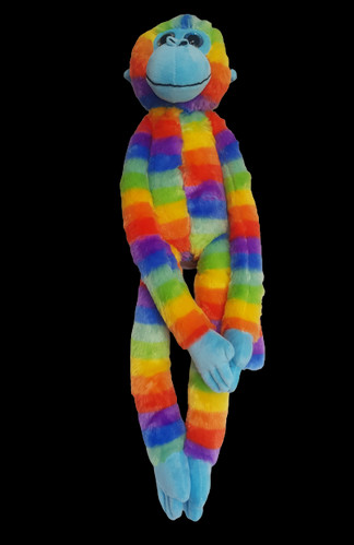 rainbow stuffed monkey