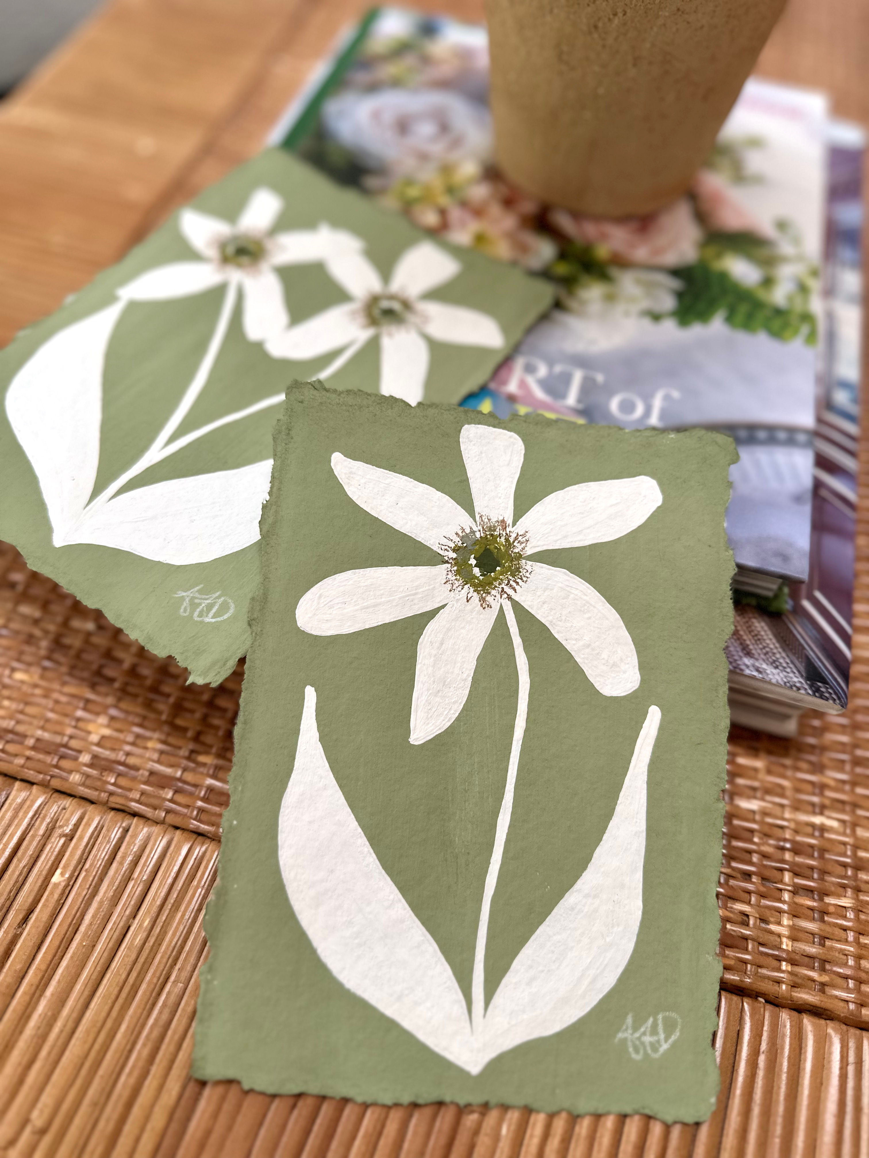 Funky Florals - fern (set of 2)