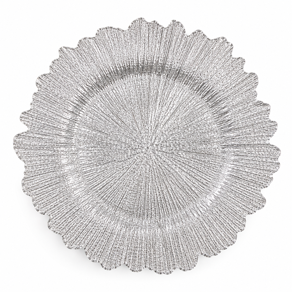 Silver Leaf Charger Plate