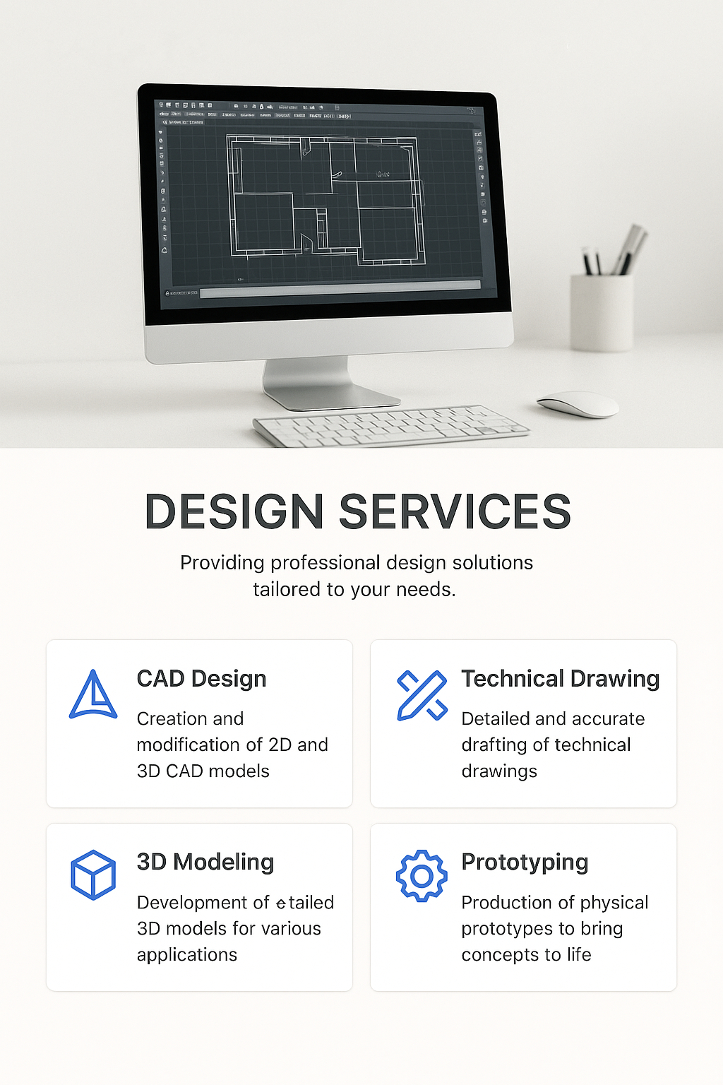 Professional CAD design interface