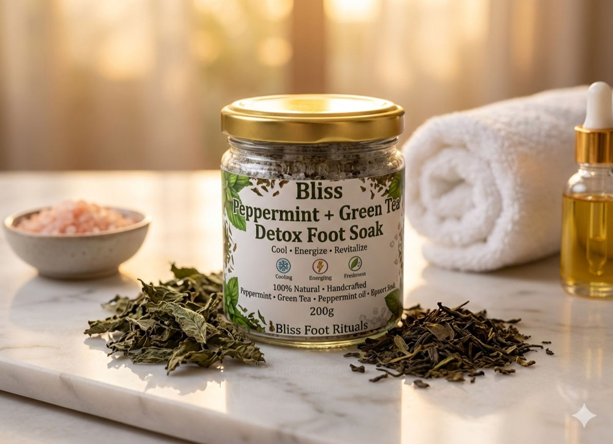 Bliss Pepper Mint + Green Tea Foot Salt