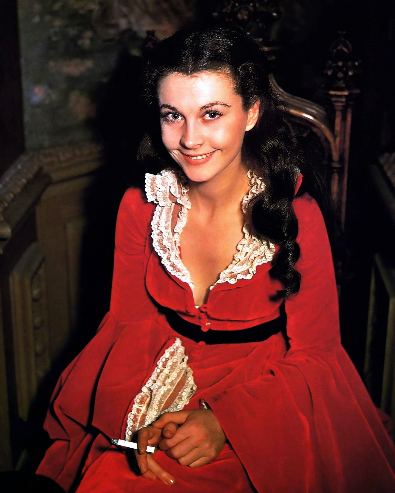Actress Vivien Leigh on the Set of "Gone with the Wind"
