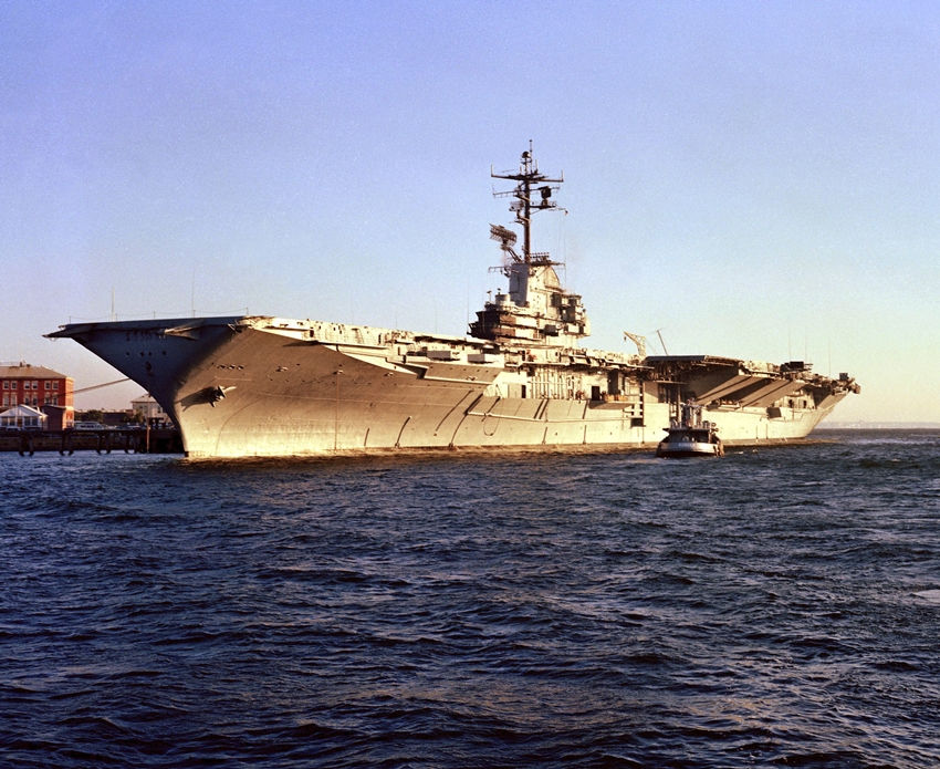 (AVT 16) USS LEXINGTON Ship Docked at Naval Air Station