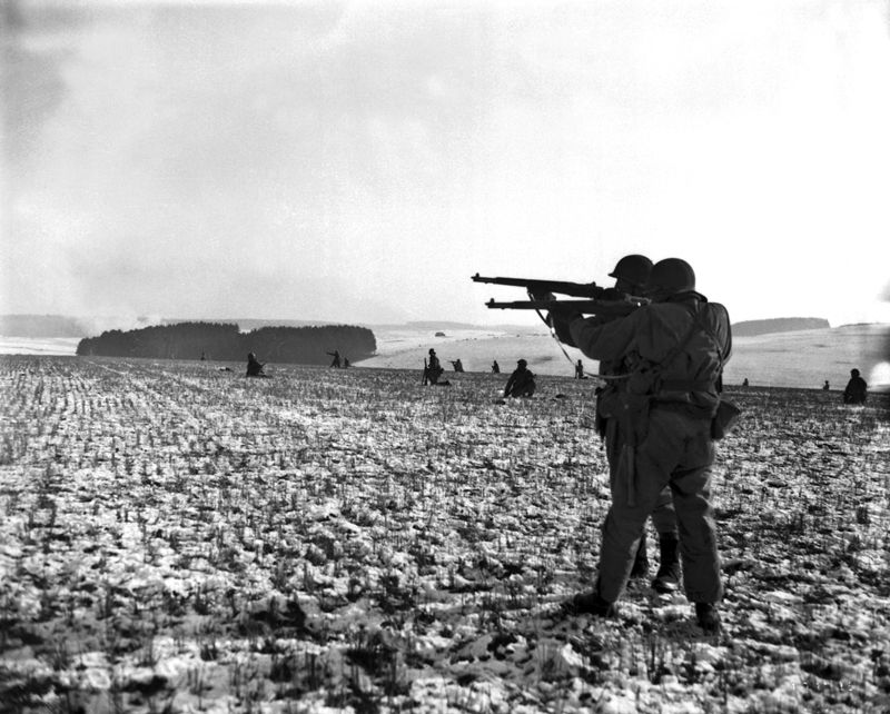 4th Armored Division Fires at German Troops, 1944