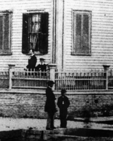 Abraham Lincoln at his Home in Springfield