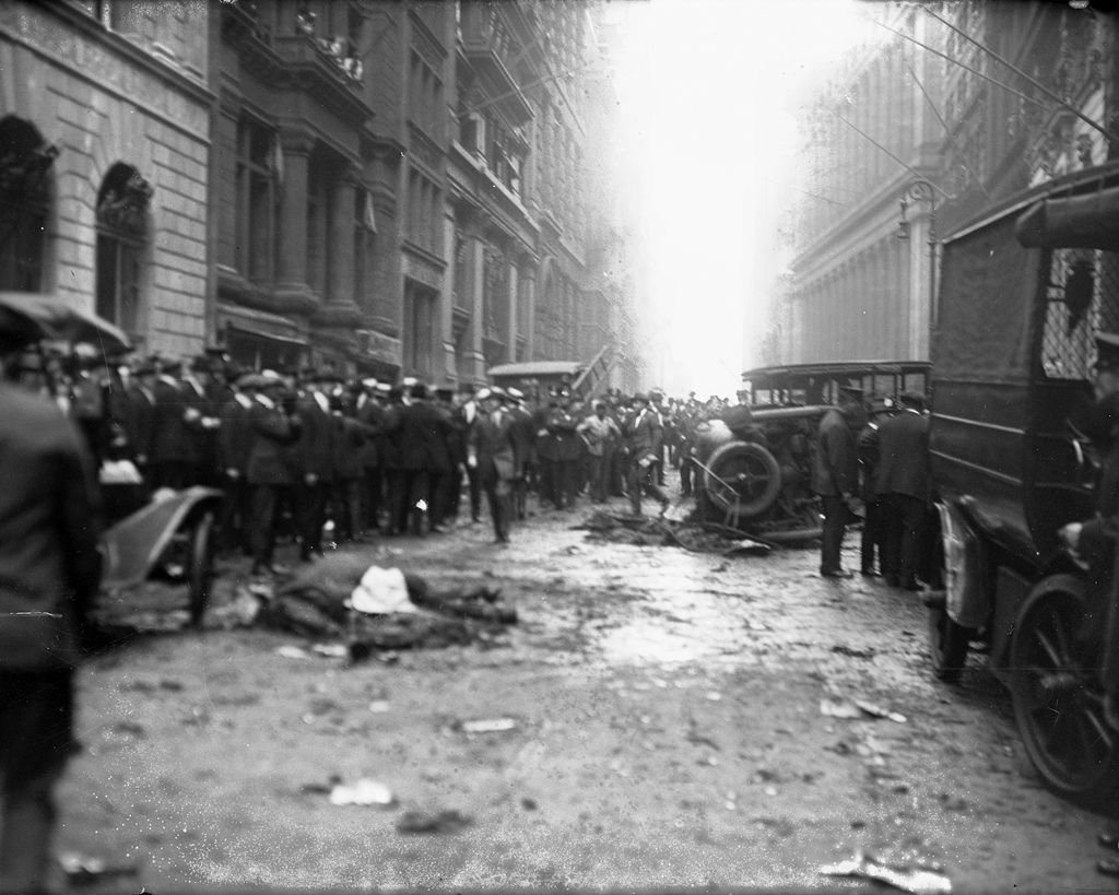 Debris Scattered after Wall Street Terrorist Bombing, Manhattan