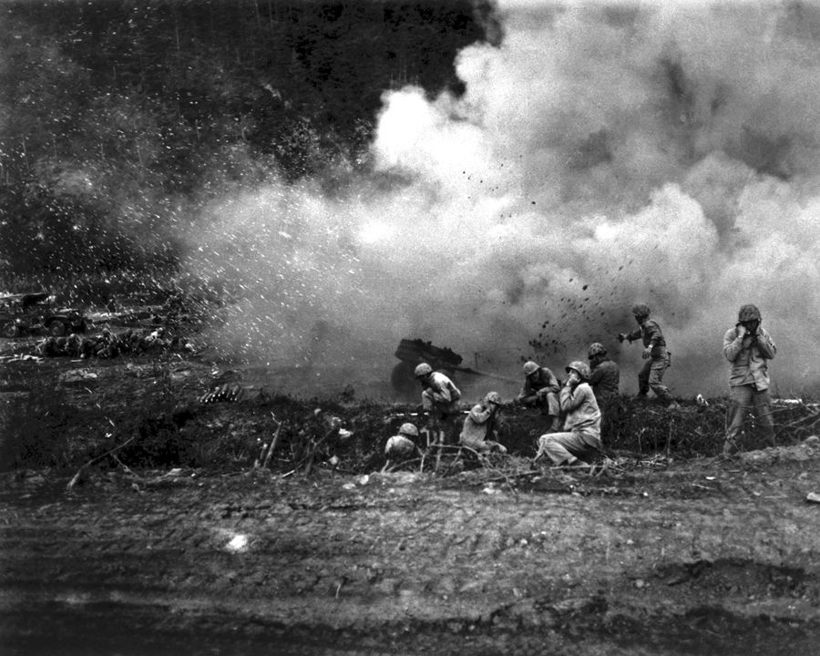 U.S. Marines Launch Rocket Barrage Against Chinese