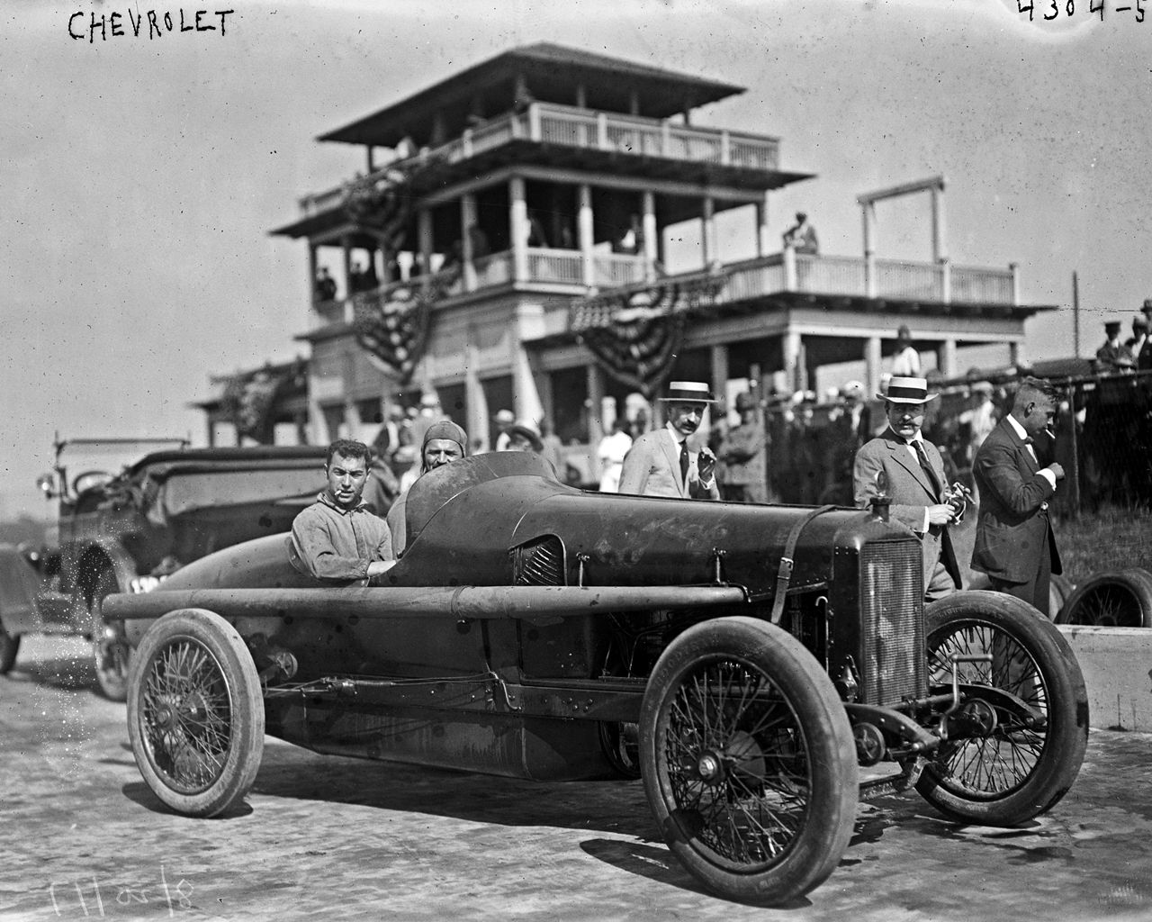 Race Car Driver Louis-Joseph "Louis" Chevrolet at Speedway