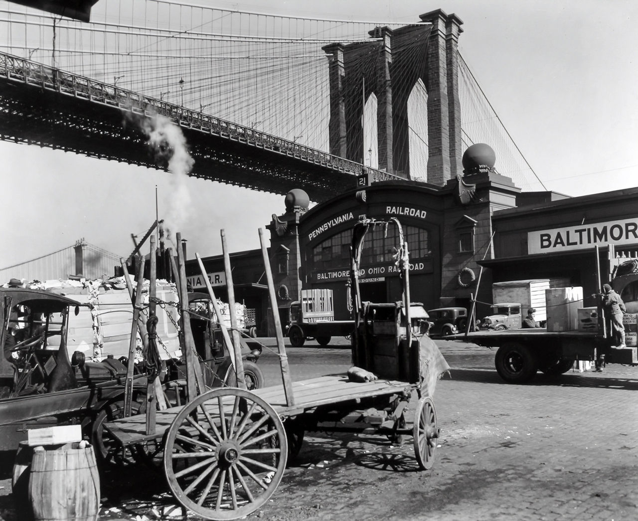 Brooklyn Bridge in 1937, New York City