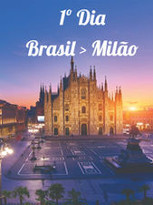 Embarque do Brasil com destino a Milão. Chegue ao aeroporto com antecedência de 4 horas para check-in e procedimentos de segurança.
Durante o voo, aproveite as refeições a bordo e descanse. Pernoite em vôo.