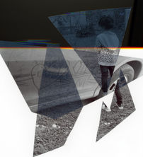 Photograph of a car and a child