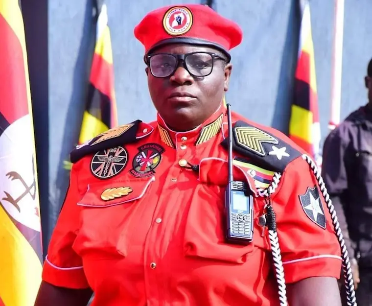 Sauda Madada donning the NUP's red beret.
