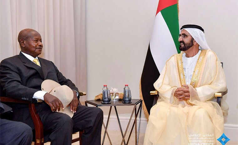 Uganda President Yoweri Kaguta Museveni meets UAE Prime Minister and Ruler of Dubai Sheikh Mohammed bin Rashid Al Maktoum