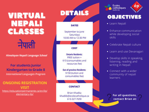 Virtual Nepali Class नेपाली भाषा कक्षा