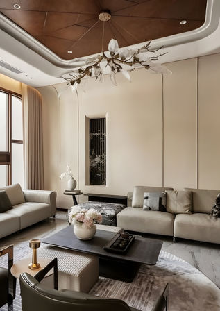 Brown White Premium Living Room With Sofa for Rimsha Syed