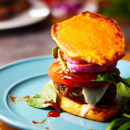 Sweet Potato Burger Stacks
