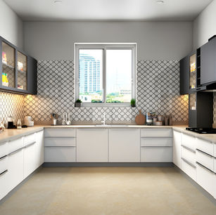 White Premium Finish Modular Kitchen For Umar Khan