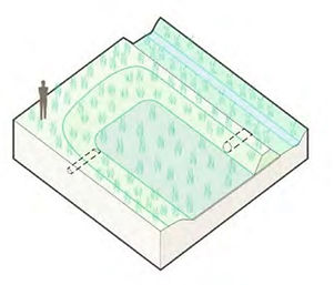 Retention pond illustration