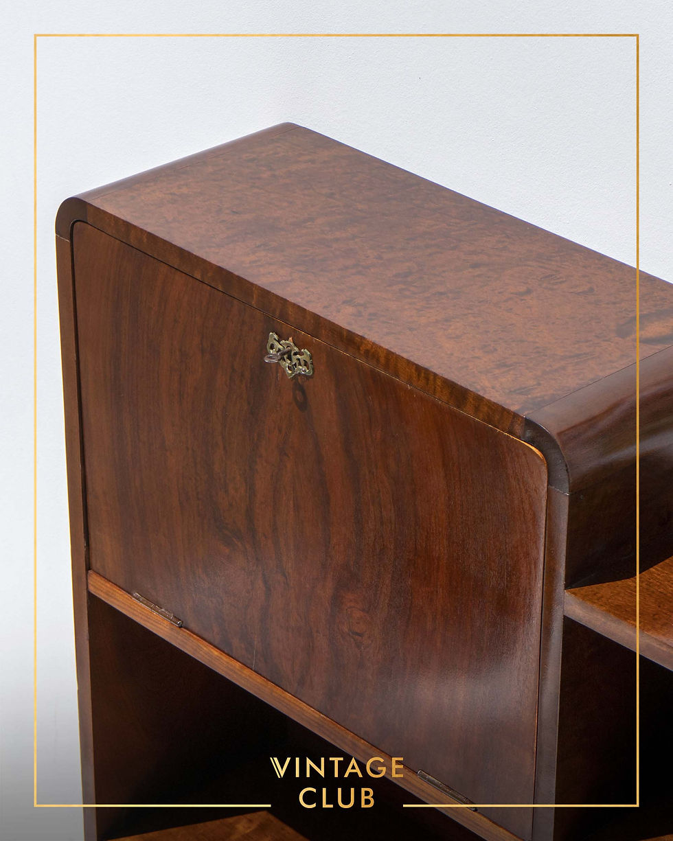 Thumbnail: Vintage Art Deco Merlin Furniture Bureau Desk Bookcase or Drinks cabinet