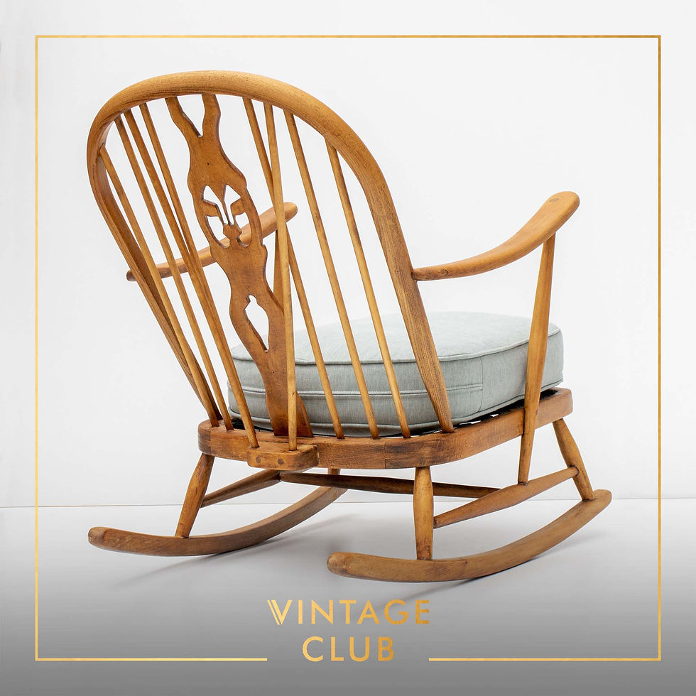 Thumbnail: Mid-Century Lubis Beech and Elm rocking chair