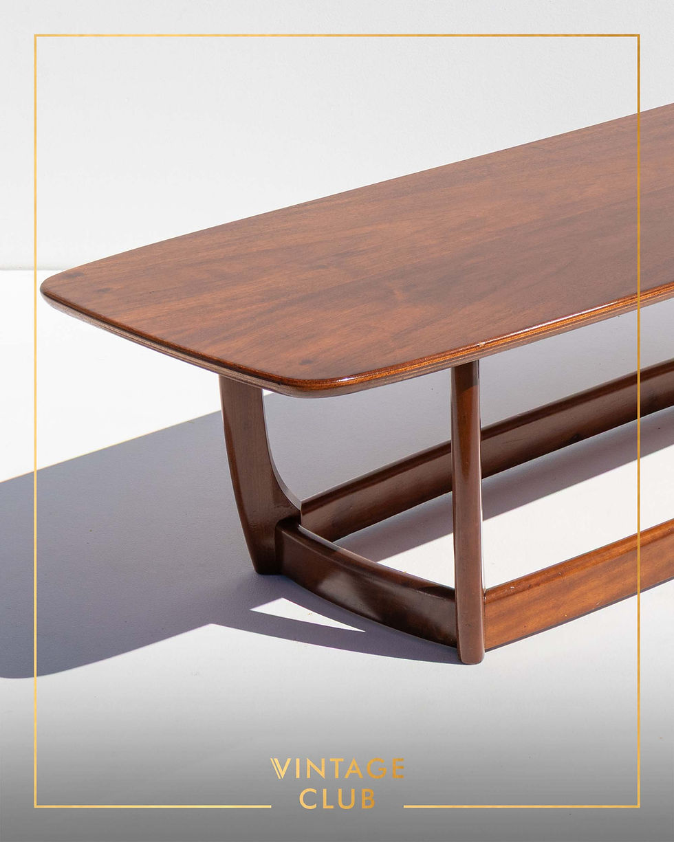 Thumbnail: Mid-century Airflex Imbuia Surfboard-Style Coffee Table